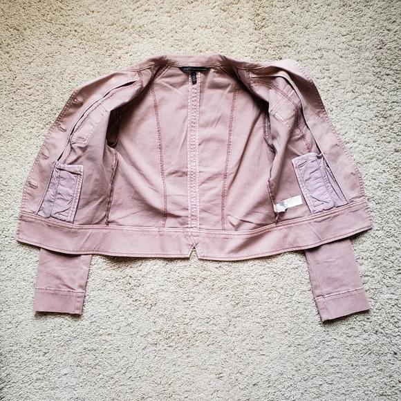 White House Black Market Petite washed denim rose twill jacket - Picture 4 of 13